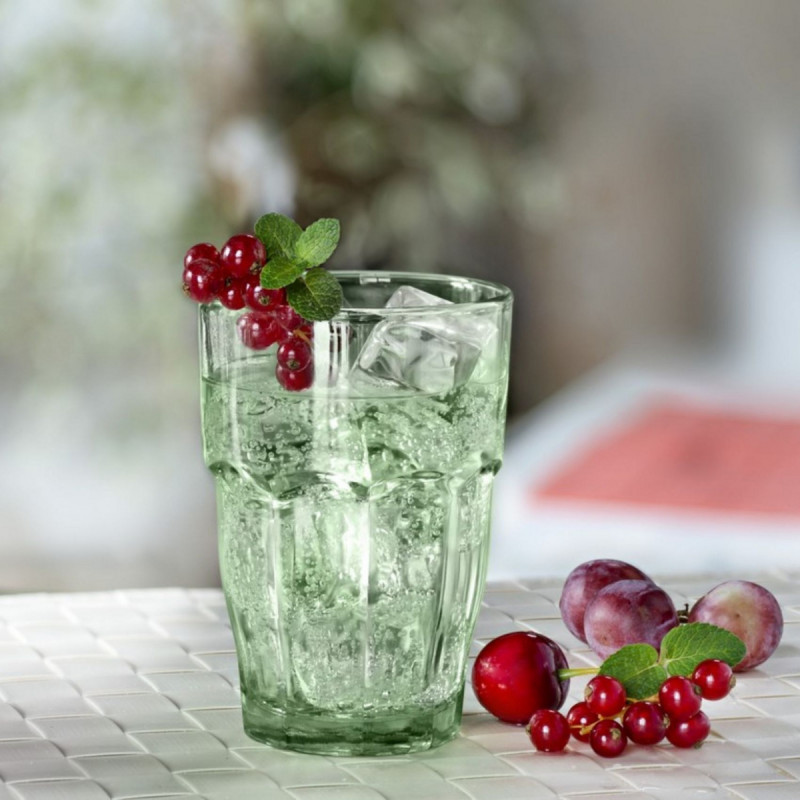 Gobelet forme basse vert verre trempé 27 cl Rock Bar Bormioli Rocco