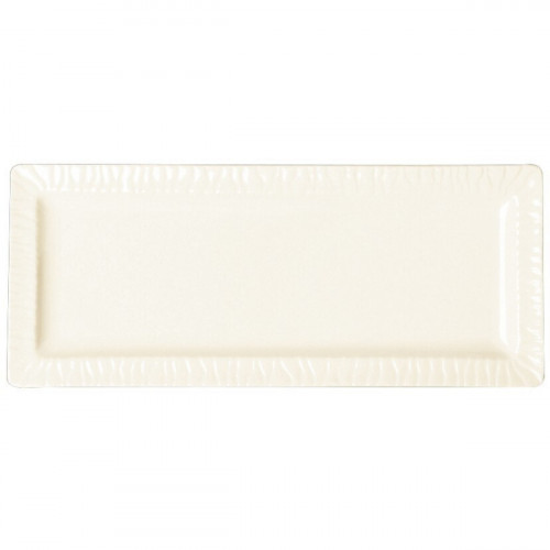 Assiette plate rectangulaire ivoire porcelaine vitrifiée 29,1x12,1 cm Playa Rak