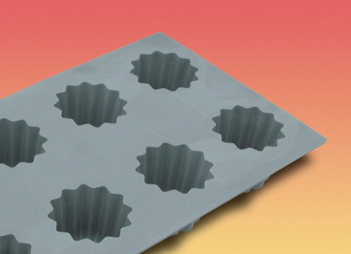 Plaque 8 cannelés silicone GN 1/3 30x17,6x5 cm Elastomoule De Buyer