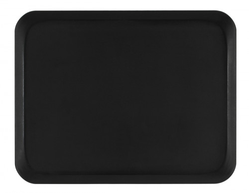 Plateau polyester noir 46x36 cm Poly Str Profil Mat Platex