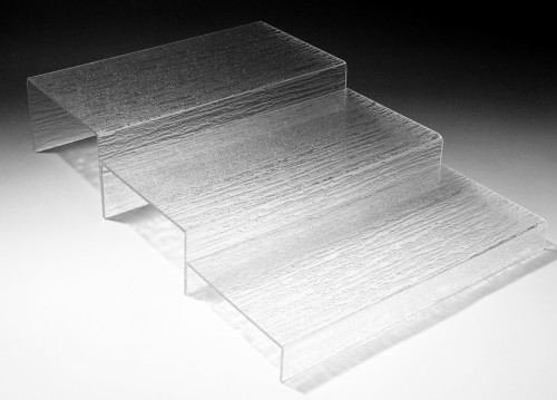 Escalier rectangulaire transparent acrylique 40 cm Pap Platex