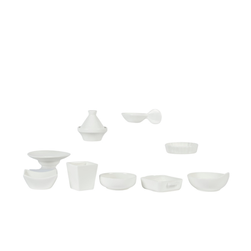 Mise en bouche carré blanc porcelaine 7,5 cm Playtime Pro.mundi