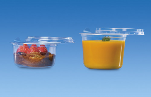 Pot rond transparent Ø 11,7 cm 5,7 cm 35 cl Tusipack Alphaform (50 pièces)