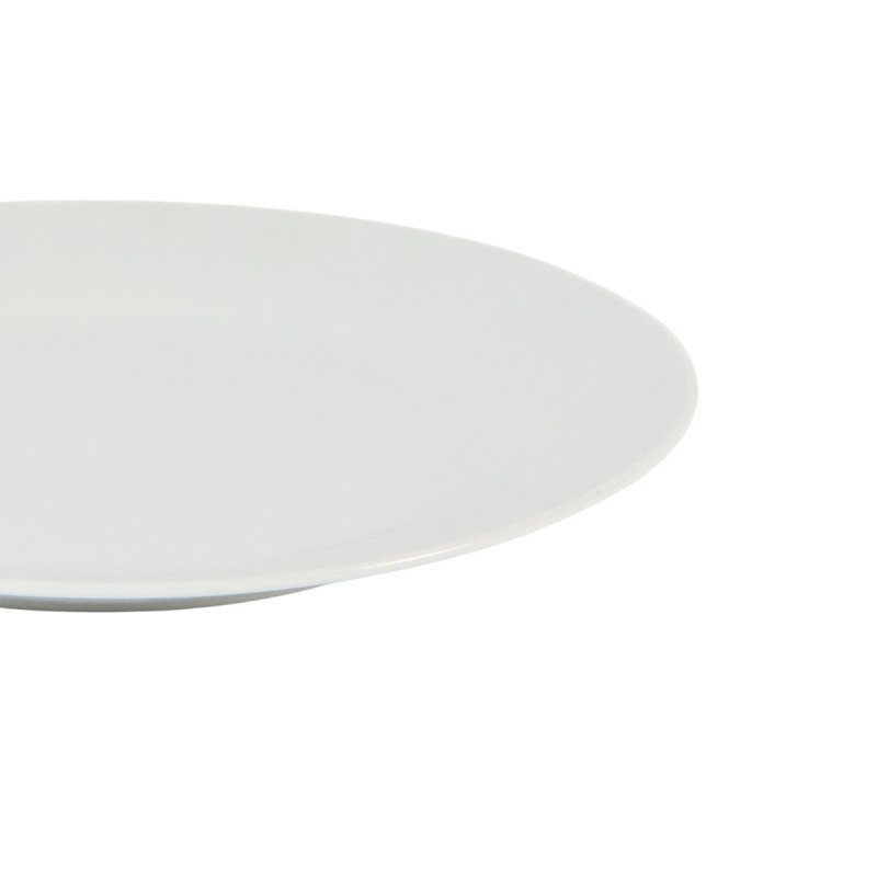 Assiette plate rond blanc porcelaine Ø 24 cm Bazik Essentials Collection