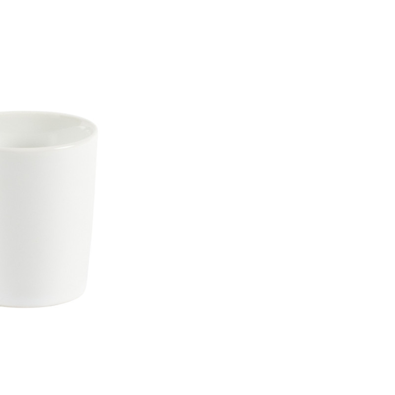 Gobelet rond blanc grès émaillé 10 cl Ø 6 cm Prismo Pro.mundi
