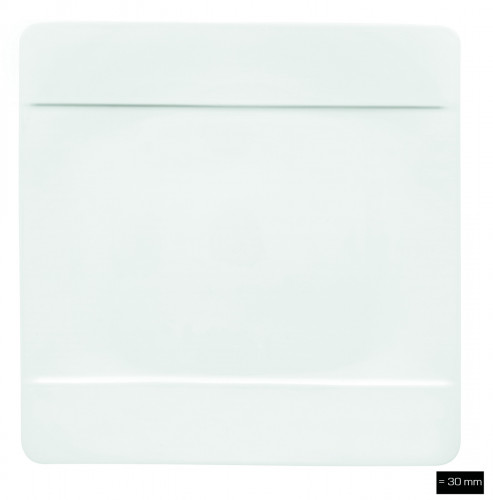 Assiette plate carré ivoire porcelaine bone china 27x27 cm Modern Grace Villeroy & Boch