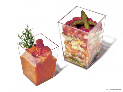 Verrine transparent 5,5x5,5x8 cm 16 cl (10 pièces)