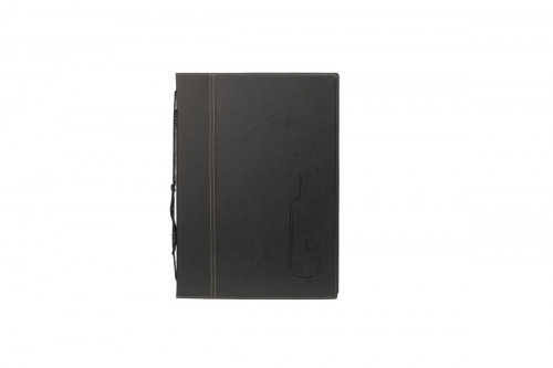 Carte des vins rectangulaire noir 36 vues ajoutables Securit