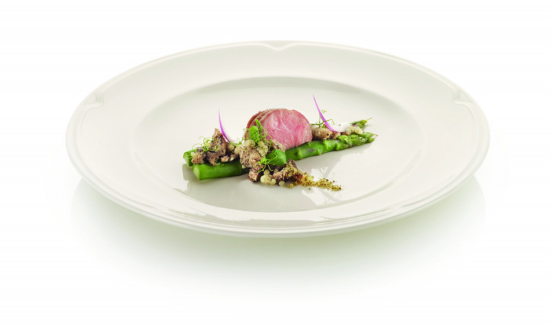 Assiette plate rond ivoire porcelaine vitrifiée Ø 20,7 cm Anna Rak