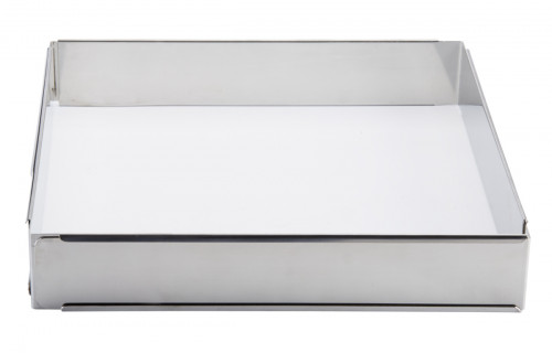 Cadre mousse et entremets extensible inox Sans revêtement 30x30x5 cm Pro.cooker