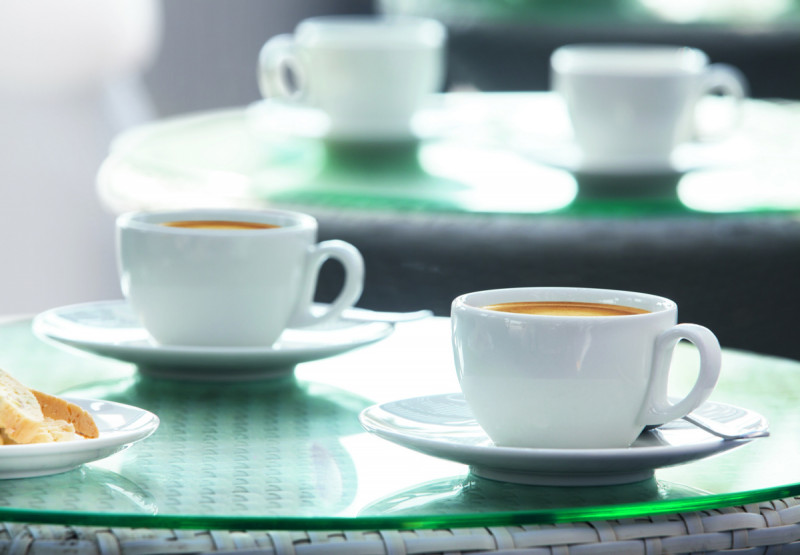 Tasse à thé rond ivoire porcelaine vitrifiée 20 cl Ø 8,7 cm Barista Rak
