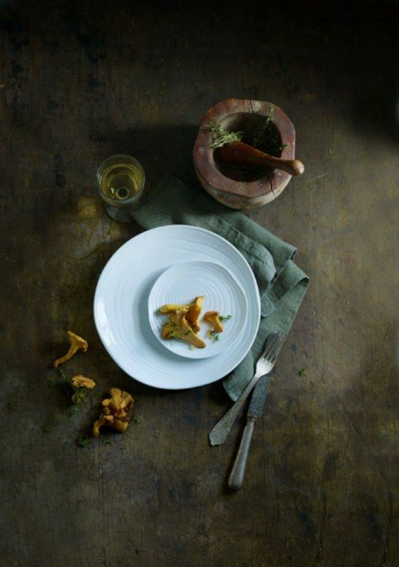 Assiette coupe plate rond blanc porcelaine culinaire Ø 21 cm Teck Pillivuyt