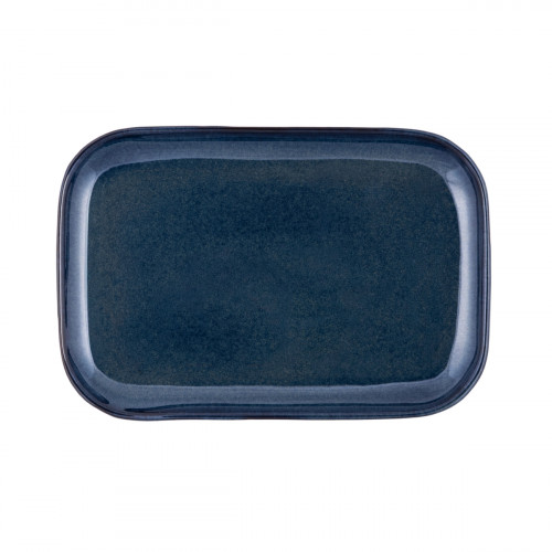 Assiette à steak rectangulaire bleu grès émaillé 29x19,5 cm Gres Couleur Pro.mundi