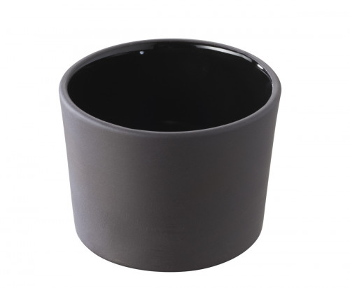 Pot à tapas rond noir porcelaine culinaire Ø 8 cm Solid Revol