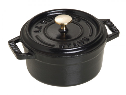 Mini cocotte fonte d'acier Sans revêtement Avec couvercle Ø 10 cm 7 cm 25 cl Staub (6 pièces)