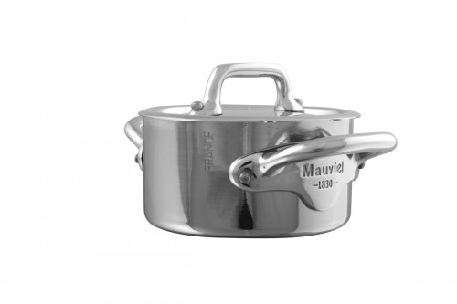Mini cocotte avec couvercle inox Sans revêtement Avec couvercle Ø 9 cm 4,5 cm 0,3 L M'minis Mauviel