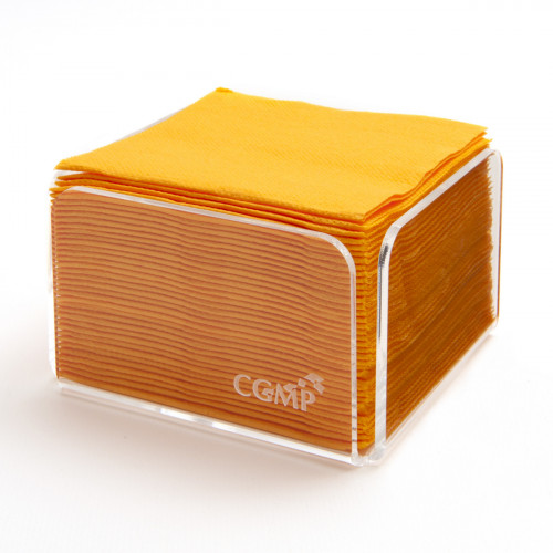 Serviette orange ouate de cellulose 20x20 cm Manufacture De L'ephemere (100 pièces)