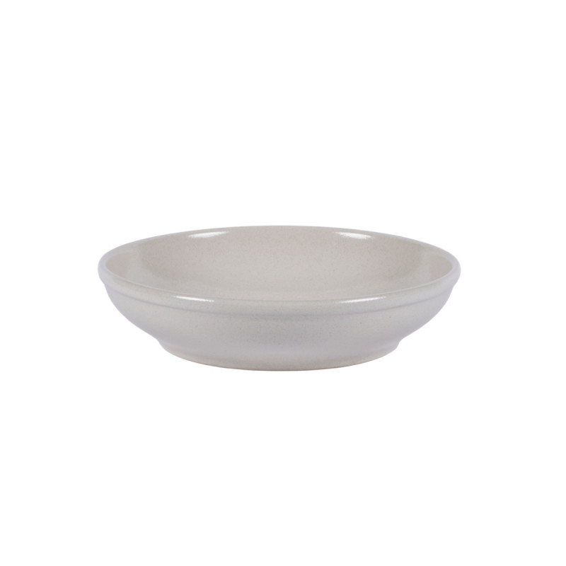 Assiette creuse rond écru grès émaillé Ø 23 cm Gres Couleur Pro.mundi