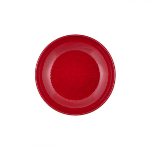 Assiette creuse rond rouge grès émaillé Ø 23 cm Gres Couleur Pro.mundi