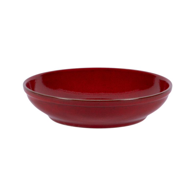 Assiette creuse rond rouge grès émaillé Ø 23 cm Gres Couleur Pro.mundi