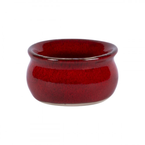 Beurrier rond rouge grès émaillé Ø 7 cm Gres Couleur Pro.mundi