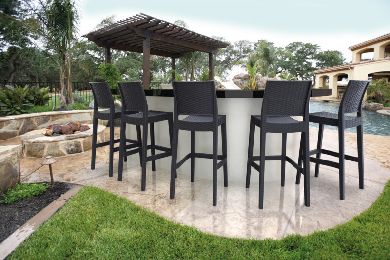 Tabouret de bar gris foncé 108x40x51 cm Jamaica Flexmob