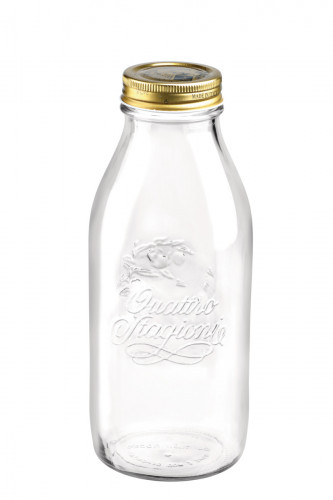 Bouteille avec bouchon verre 100 cl Quattro Stagioni Bormioli Rocco