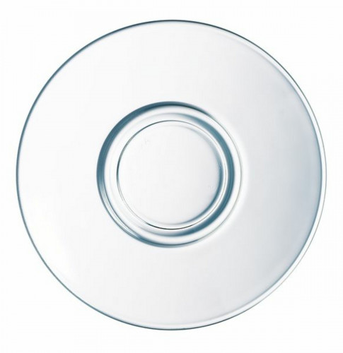 Sous-tasse à expresso rond transparent verre trempé Ø 12 cm Aroma Arcoroc