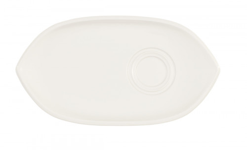 Sous-tasse à thé / déjeuner gourmand ovale ivoire porcelaine vitrifiée 29 cm Artesano Villeroy & Boch