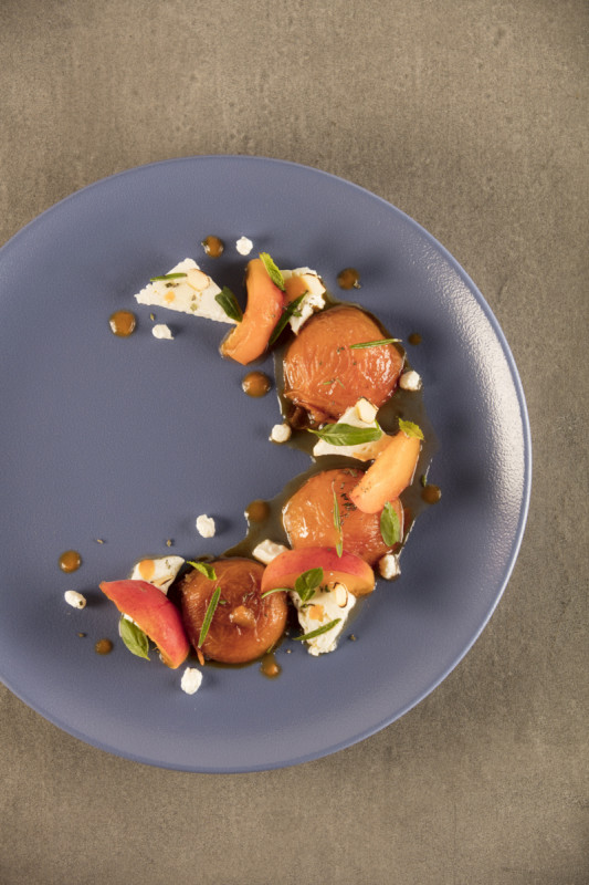 Assiette plate rond rouge magma porcelaine vitrifiée Ø 20,9 cm Neo Fusion Rak