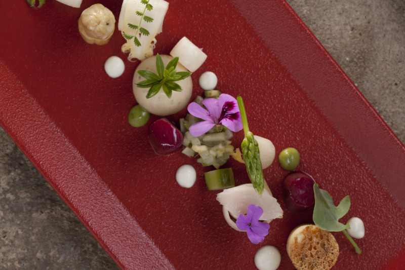 Assiette plate rectangulaire rouge porcelaine vitrifiée 33,6x23,2 cm Neo Fusion Rak