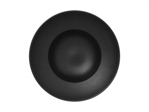 Assiette extra creuse rond noir porcelaine vitrifiée Neo Fusion Rak