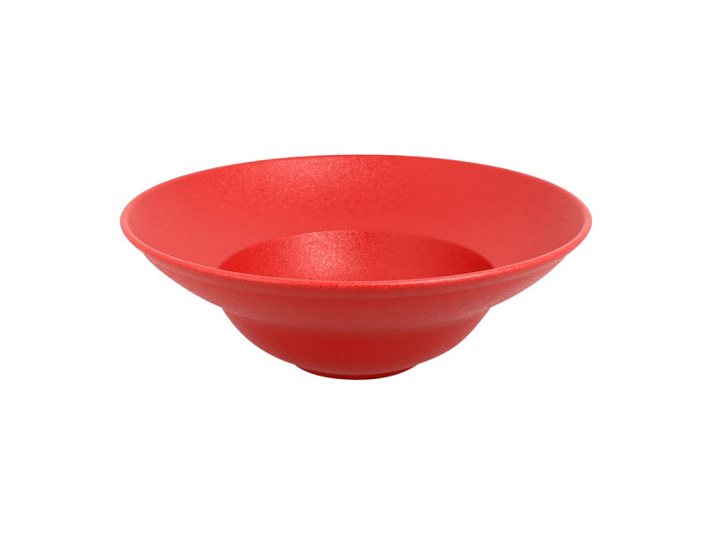 Assiette extra creuse rond rouge porcelaine vitrifiée Ø 22,7 cm Neo Fusion Rak