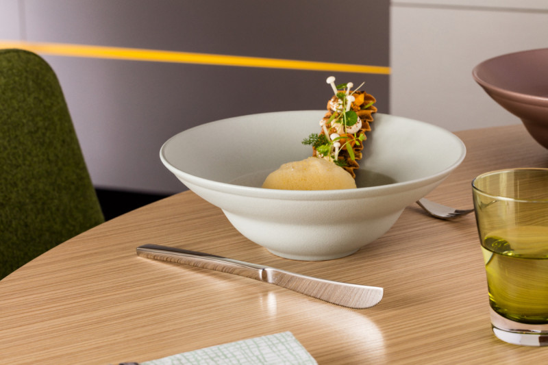 Assiette extra creuse rond rouge porcelaine vitrifiée Ø 22,7 cm Neo Fusion Rak