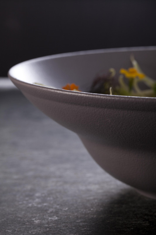Assiette extra creuse rond noir porcelaine vitrifiée Ø 28,5 cm Neo Fusion Rak