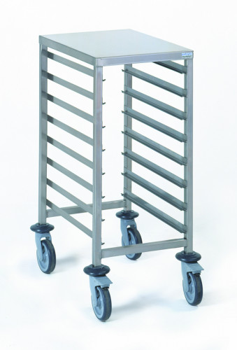 Chariot inox sens largeur GN 1/1 8 niveaux Tournus