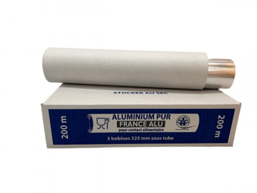 Rouleau film aluminium gris 200 m x 33 cm