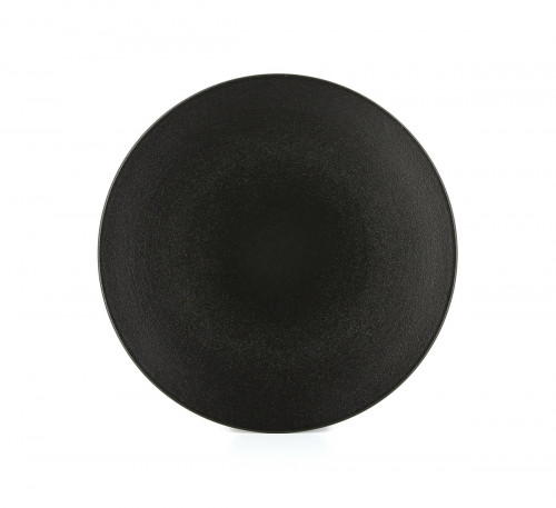 Assiette coupe plate rond noir porcelaine culinaire Ø 28 cm Equinoxe Revol