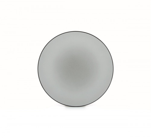 Assiette coupe plate rond gris porcelaine culinaire Ø 21,5 cm Equinoxe Revol