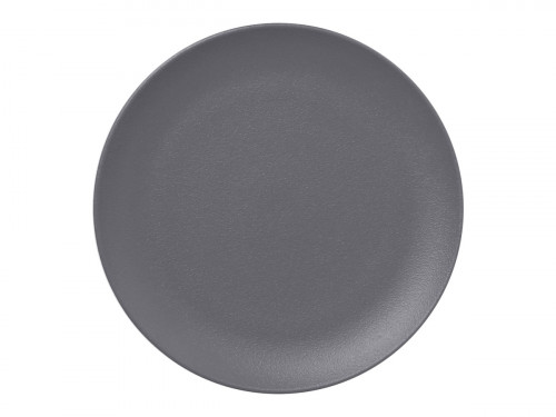 Assiette plate rond gris porcelaine vitrifiée Ø 26,7 cm Neo Fusion Rak