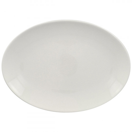 Plat ovale blanc porcelaine vitrifiée 36 cm Vintage Rak