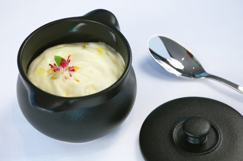 Couvercle pour cocotte rond noir porcelaine vitrifiée Ø 8,5 cm Chefs Fusion Rak