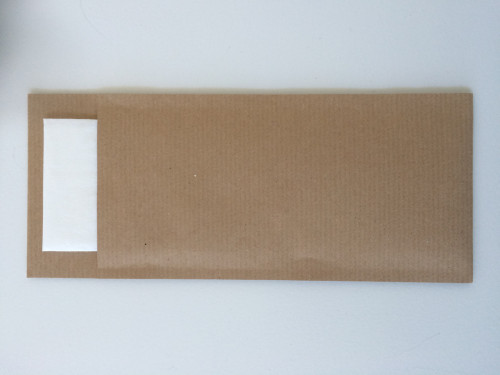 Pochette brun ouate de cellulose 8,5x20 cm Ecoline (100 pièces)