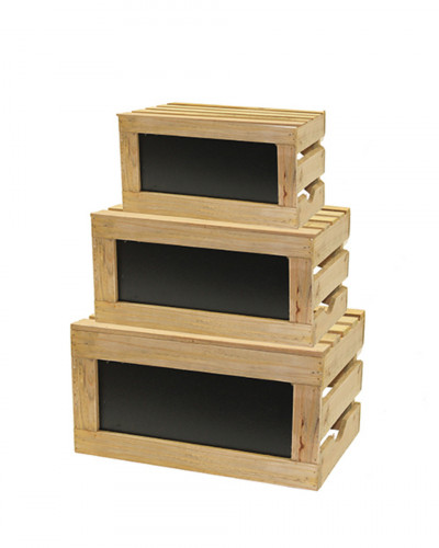 Présentoir brun bois 49 cm Tablecraft (3 pièces)