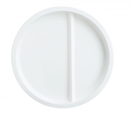 Assiette à compartiments rond blanc verre opal Ø 23 cm Heat System Arcoroc