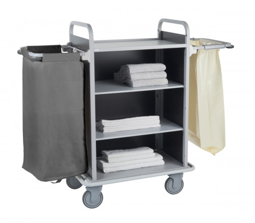 Chariot d'étage 4 niveaux M acier 155,5x56,6x133,3 cm Ibiza Caddie Hotel