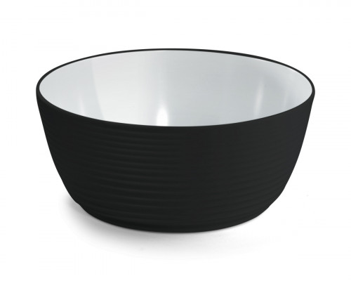 Saladier rond noir mélamine Ø 23 cm Wave Platex