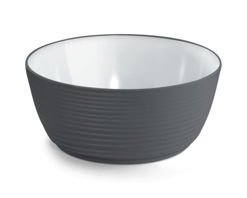 Saladier rond gris mélamine Ø 26 cm Wave Platex