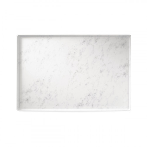 Plateau mélamine marbre blanc 60x40 cm Matt Platex