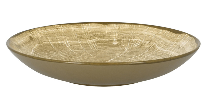 Assiette coupe creuse rond moss porcelaine vitrifiée Ø 22,2 cm Woodart Rak